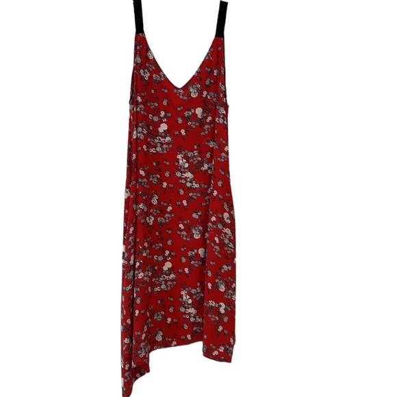FAB rag & bone asymmetrical dress. Silk w/grosgrain straps, pockets. Red is IN! - Picture 2 of 8